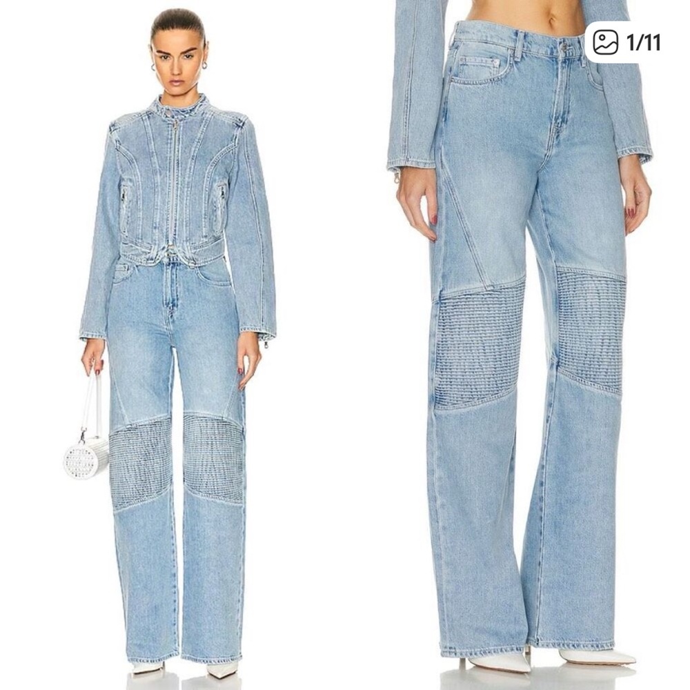 GRLFRND Mariah Wide Leg Racer Jean Denim Pants Size 23